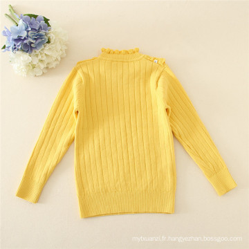 O-cou enfants tricot chandail fleur impression chandails d&#39;hiver pour les filles enfants pulls d&#39;automne